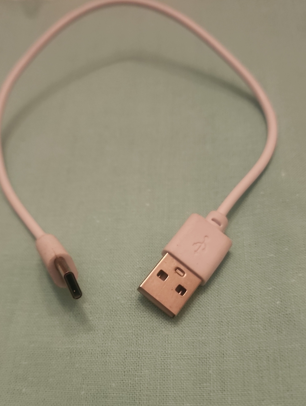 White USB-A to USB-C Charging Cable — Reliable Fast Charge 8"